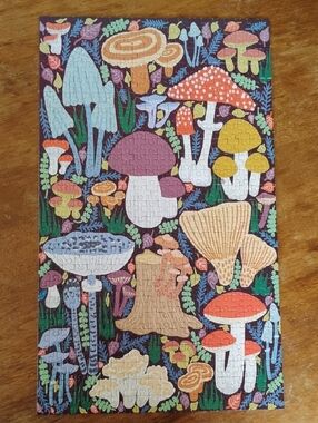 Colorful Mushroom Illustration Wall Art Puzzle